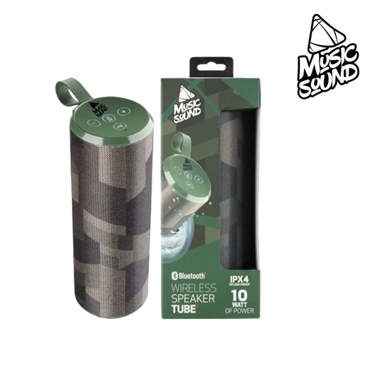 CELLULARLINE Music Sound Amazing Wireless Speaker Tube - Green Camo