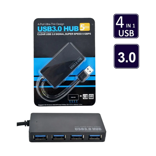 Ultra Thin-Design 3.0 USB Hub - 4 Ports