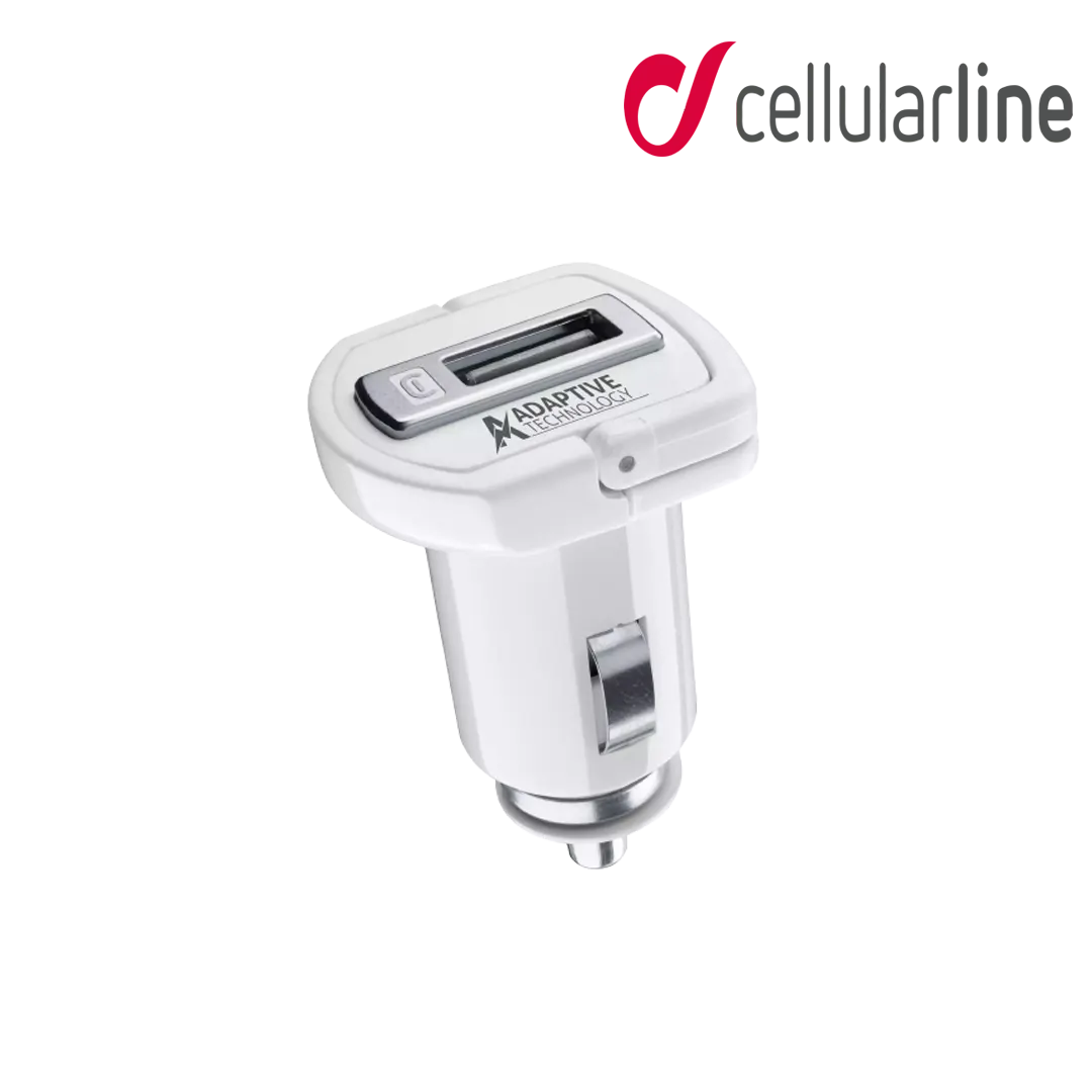 Cellularline USB Adaptive Car Fast Charger 15W - White