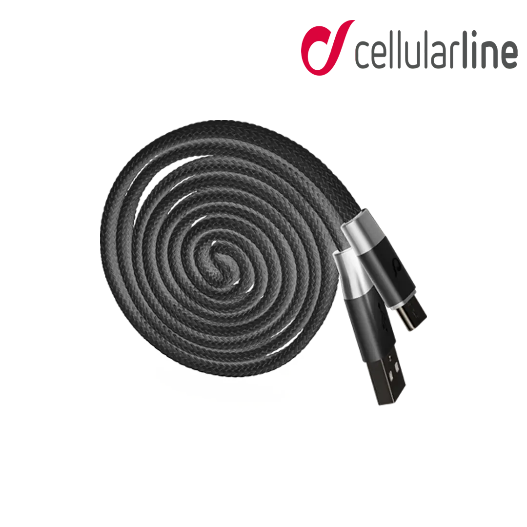Cellularline Yo-Yo Cable Micro USB Connector Black - 100cm